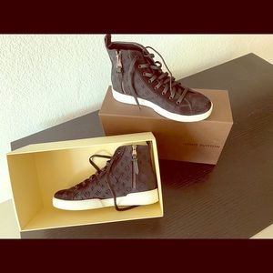 Louis Vuitton Authentic Black Hightop Sneakers